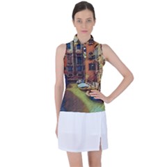 Venice Canals Art   Women s Sleeveless Polo Tee by ConteMonfrey