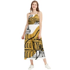 Colosseo Draw Silhouette Boho Sleeveless Summer Dress by ConteMonfrey