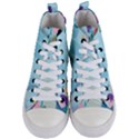 Leaves Leaf Nature Background Plant Women s Mid-Top Canvas Sneakers View1