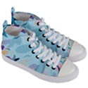 Leaves Leaf Nature Background Plant Women s Mid-Top Canvas Sneakers View3