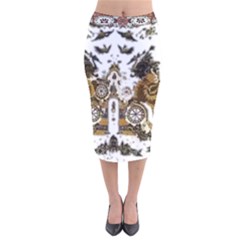 Im Fourth Dimension Colour 73 Velvet Midi Pencil Skirt by imanmulyana