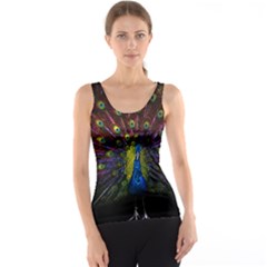 Beautiful Peacock Feather Tank Top by Jancukart