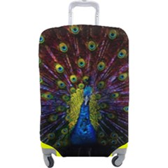 Beautiful Peacock Feather Luggage Cover (large) by Jancukart