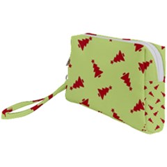 Red Christmas Tree Green Wristlet Pouch Bag (small) by TetiBright