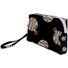 Gold Ornaments Black Wristlet Pouch Bag (small) by TetiBright