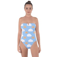 Sun And Clouds  Tie Back One Piece Swimsuit by ConteMonfreyShop