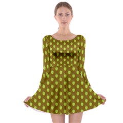 All The Green Apples Long Sleeve Skater Dress by ConteMonfreyShop