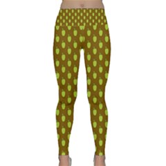 All The Green Apples Lightweight Velour Classic Yoga Leggings by ConteMonfreyShop