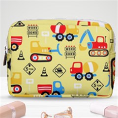 Seamless Pattern Vector Industrial Vehicle Cartoon Make Up Pouch (medium) by Jancukart