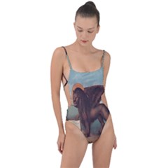 Lion Of Venice, Italy Tie Strap One Piece Swimsuit by ConteMonfrey