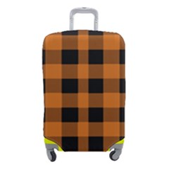 Orange Black Halloween Inspired Plaids Luggage Cover (small) by ConteMonfrey