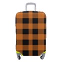 Orange black Halloween inspired plaids Luggage Cover (Small) View1