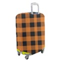 Orange black Halloween inspired plaids Luggage Cover (Small) View2