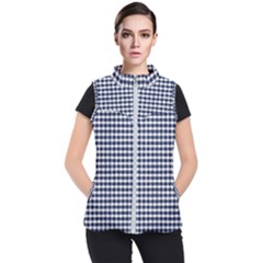 Small Blue And White Plaids Women s Puffer Vest by ConteMonfrey