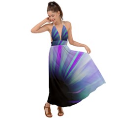 Mirror Fractal Backless Maxi Beach Dress by Sparkle