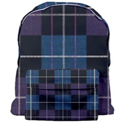 Blue Black Modern Plaids Giant Full Print Backpack by ConteMonfrey