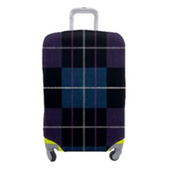 Blue Black Modern Plaids Luggage Cover (small) by ConteMonfrey