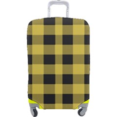 Black And Yellow Small Plaids Luggage Cover (large) by ConteMonfrey