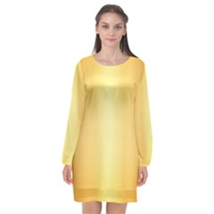 Background-gold Long Sleeve Chiffon Shift Dress  by nateshop