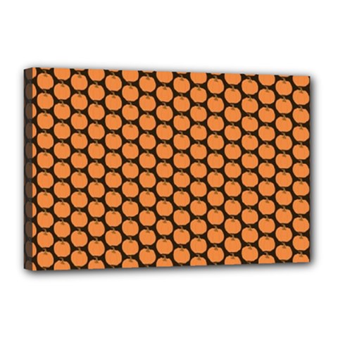 Cute Pumpkin Black Small Canvas 18  X 12  (stretched) by ConteMonfrey