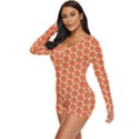 Cute Pumpkin Small Long Sleeve Boyleg Swimsuit View2