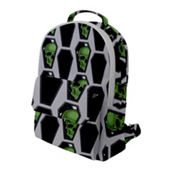 Coffins And Skulls - Modern Halloween Decor  Flap Pocket Backpack (large) by ConteMonfrey