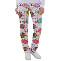 Candy Background Cartoon Women s Casual Pants by Jancukart