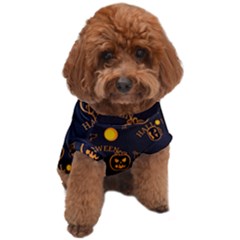 Halloween Background Pattern Dog T-shirt by Ravend