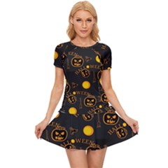 Halloween Background Pattern Women s Sports Wear Set by Ravend