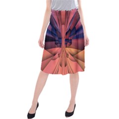 Pattern Colorful Background Abstarct Midi Beach Skirt by Ravend