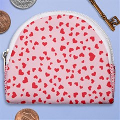 Hearts Valentine Heart Pattern Horseshoe Style Canvas Pouch by Ravend