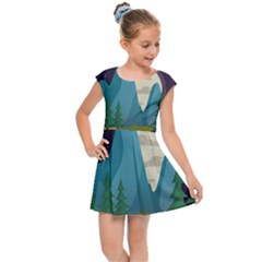 Nature Summer Season Kids  Cap Sleeve Dress by Ravend