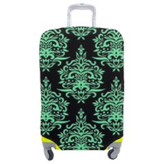 Black And Neon Ornament Damask Vintage Luggage Cover (medium) by ConteMonfrey