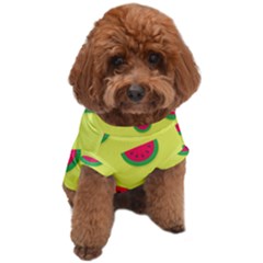 Watermelon Pattern Wallpaper Dog T-shirt by Wegoenart