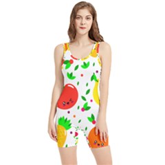 Pattern Fruit Fruits Orange Green Women s Wrestling Singlet by Wegoenart