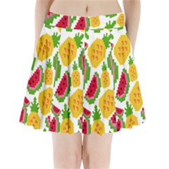 Watermelon Pattern Fruit Summer Pleated Mini Skirt by Wegoenart