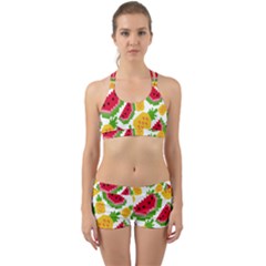 Watermelon Pattern Fruit Summer Back Web Gym Set by Wegoenart