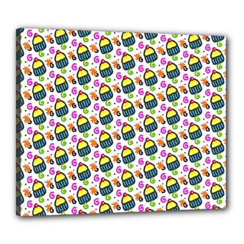 Sweet Dessert Food Cake Pattern Canvas 24  X 20  (stretched) by Wegoenart