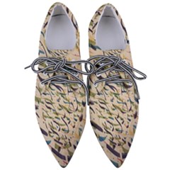 Abstract Pattern Freestyle Painting Pointed Oxford Shoes by Wegoenart