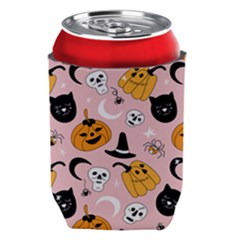 Pumpkin Cat Pattern Skull Can Holder by Wegoenart