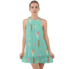 Bear 6 Halter Tie Back Chiffon Dress by nateshop