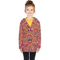 Buddhist Mandala Kids  Double Breasted Button Coat by nateshop