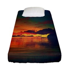 Digital Art Artwork Fantasy Landscape Sky Nature Fitted Sheet (single Size) by danenraven