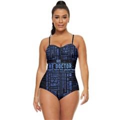 The Doctor Tardis Retro Full Coverage Swimsuit by danenraven