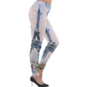 Eiffel Tower Landmark Architecture  Artistic Lightweight Velour Leggings View4