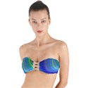 Space Design Abstract Sky Storm Twist Bandeau Bikini Top View1