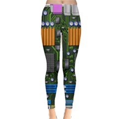 Illustration Motherboard Pc Computer Leggings  by danenraven