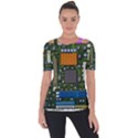 Illustration Motherboard Pc Computer Shoulder Cut Out Short Sleeve Top View1