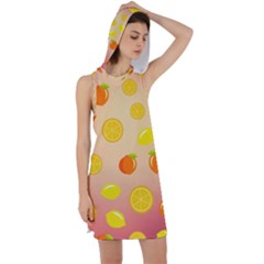 Fruits-gradient,orange Racer Back Hoodie Dress by nateshop