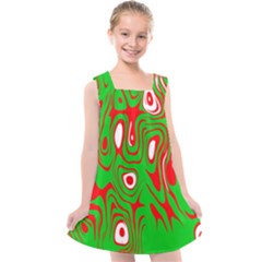 Red-green Kids  Cross Back Dress by nateshop